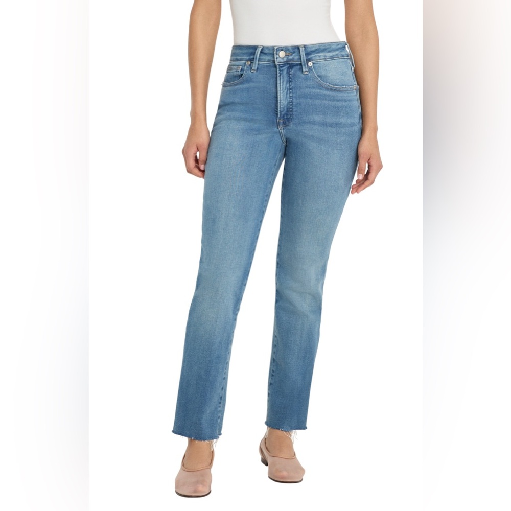 Good American Good Legs Raw Hem Cropped Jeans Size 2 NWT